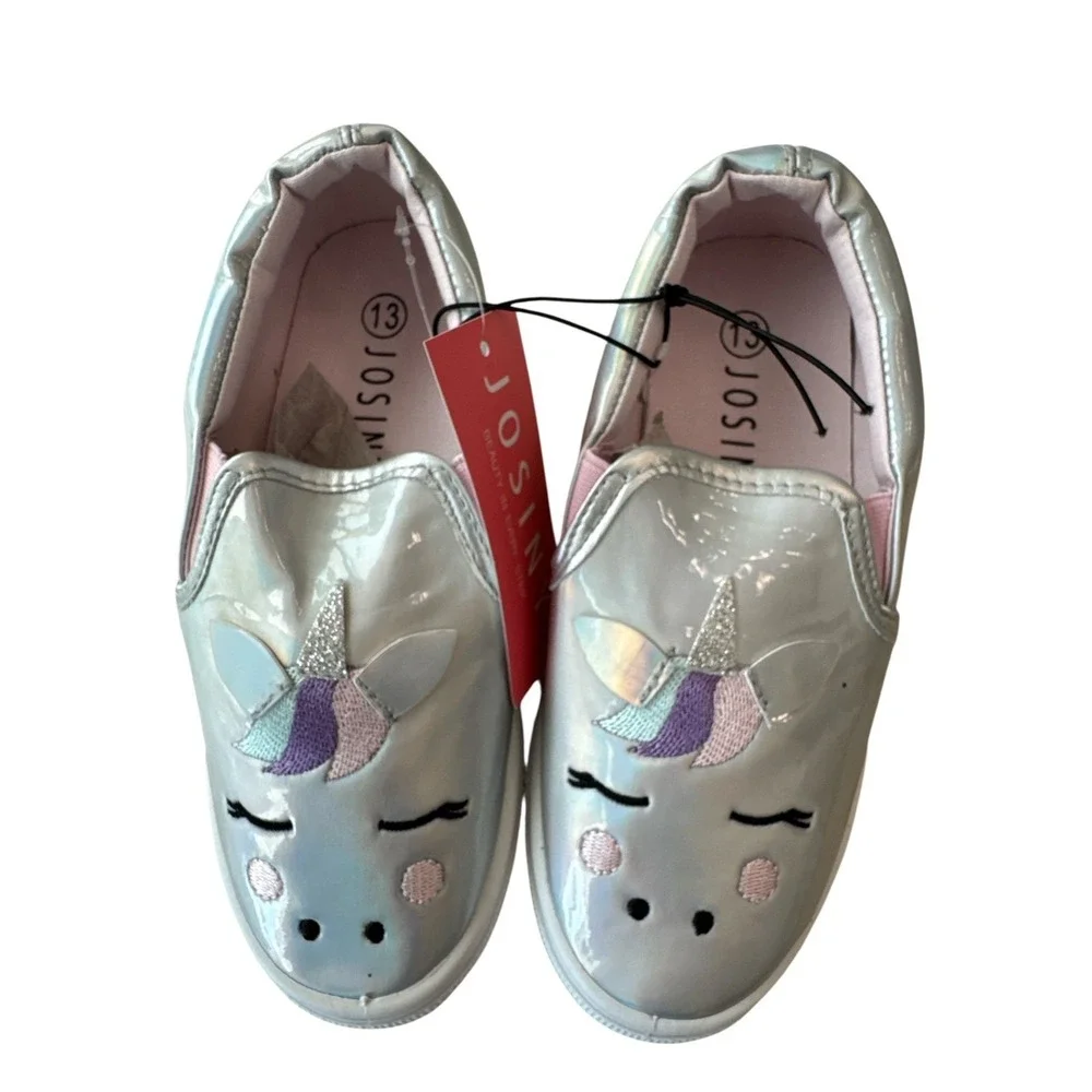 Kids Shoes Bundle Josiny Unicorn Slip-On + Mini Melissa Jelly Ballet Flats Sz 13